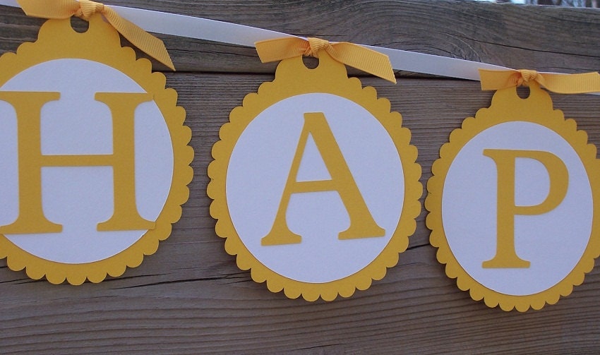 Simple Sentiment - Paper Party Banner - Choose Your Color - Happy Birthday - Weddings - Baby Showers - Bridal Shower - Anniversary