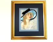 Fabric Wall Hanging Portrait Beautiful Lady