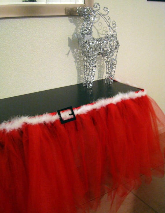 Santa Claus Holiday Party Tutu Table Skirt Il_570xn