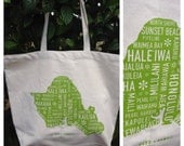 Oahu Map Tote