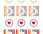 Printable Rainbow 2" Party Toppers