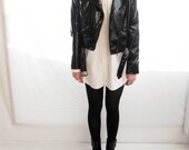 REDUCED. GOTH. unique. vegan. PVC motorcycle jacket. punk. grunge. club kid.