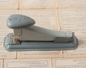 French Vintage Gray Metal Stapler from the 1950s Office Industrial Decor Gift Collectible
