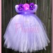 Lavender Tutu Dress Purple and Pink Daisy Flowers - Flower Girl Dress - ANY COLOR - Available in Infant, Toddler, Girls and Teenager Sizes