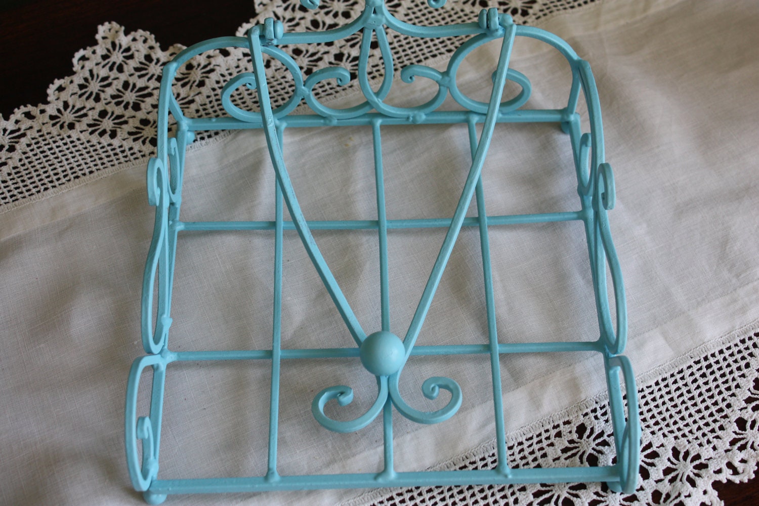AQUA Ornate Napkin Holder / Metal