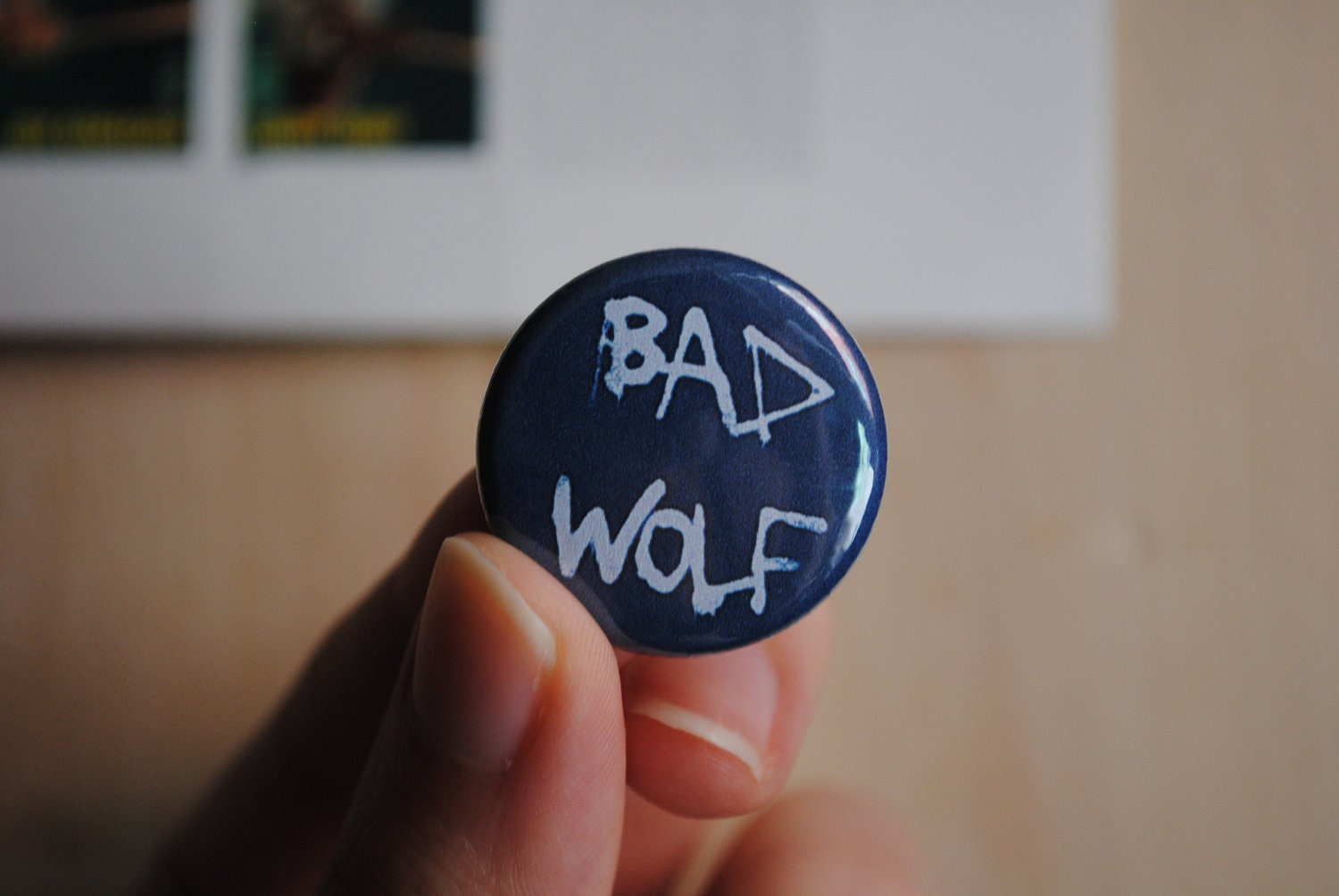 Bad Wolf Dr. Who button