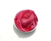 Raspberry mousse pink orchid winered hand painted chiffon silk scarf