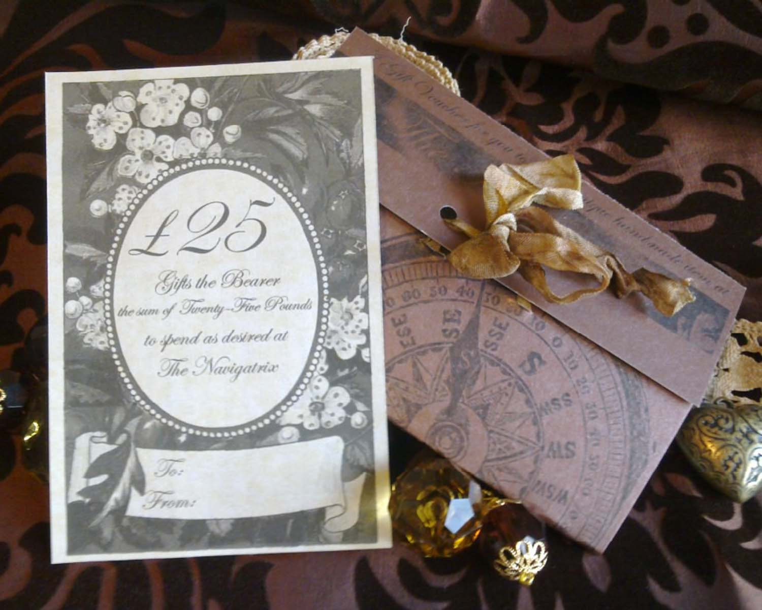 Gift Voucher - 25 pounds - for use at The Navigatrix