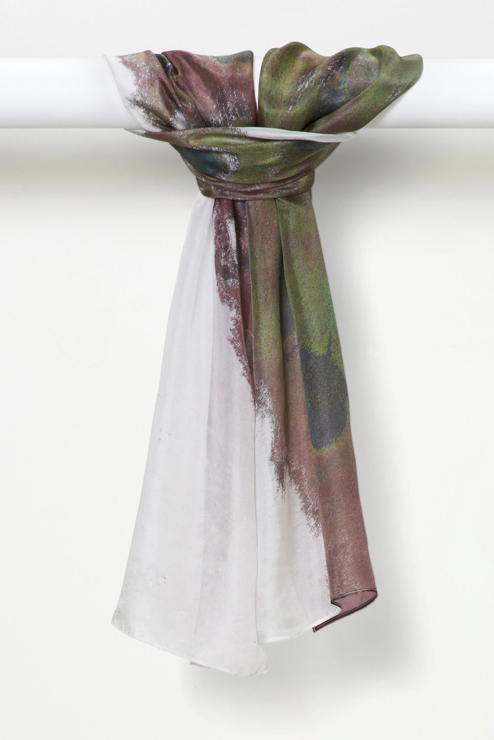 Handmade Silk Scarf in Peacock Bronze by LOUIS JANE - LouisJane