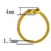 Gold Pink Diamond Infinity Knot Wire Band Ring