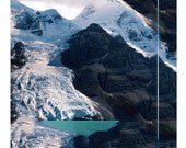 Mountain A3 print abstract digital lake