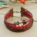 Anchor bracelet-Leather bracelet-Fashion anchor leather bracelet- Gift for boy friend or girl friend
