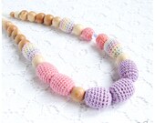 Pastel Nursing Necklace / Teething necklace for breastfeeding Mom by GerberaHandmade READY TO SHIP