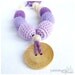 Nursing Teething  Necklace for breastfeeding mommy - Sling Accessory - lilac violet lavender  READY TO SHIP