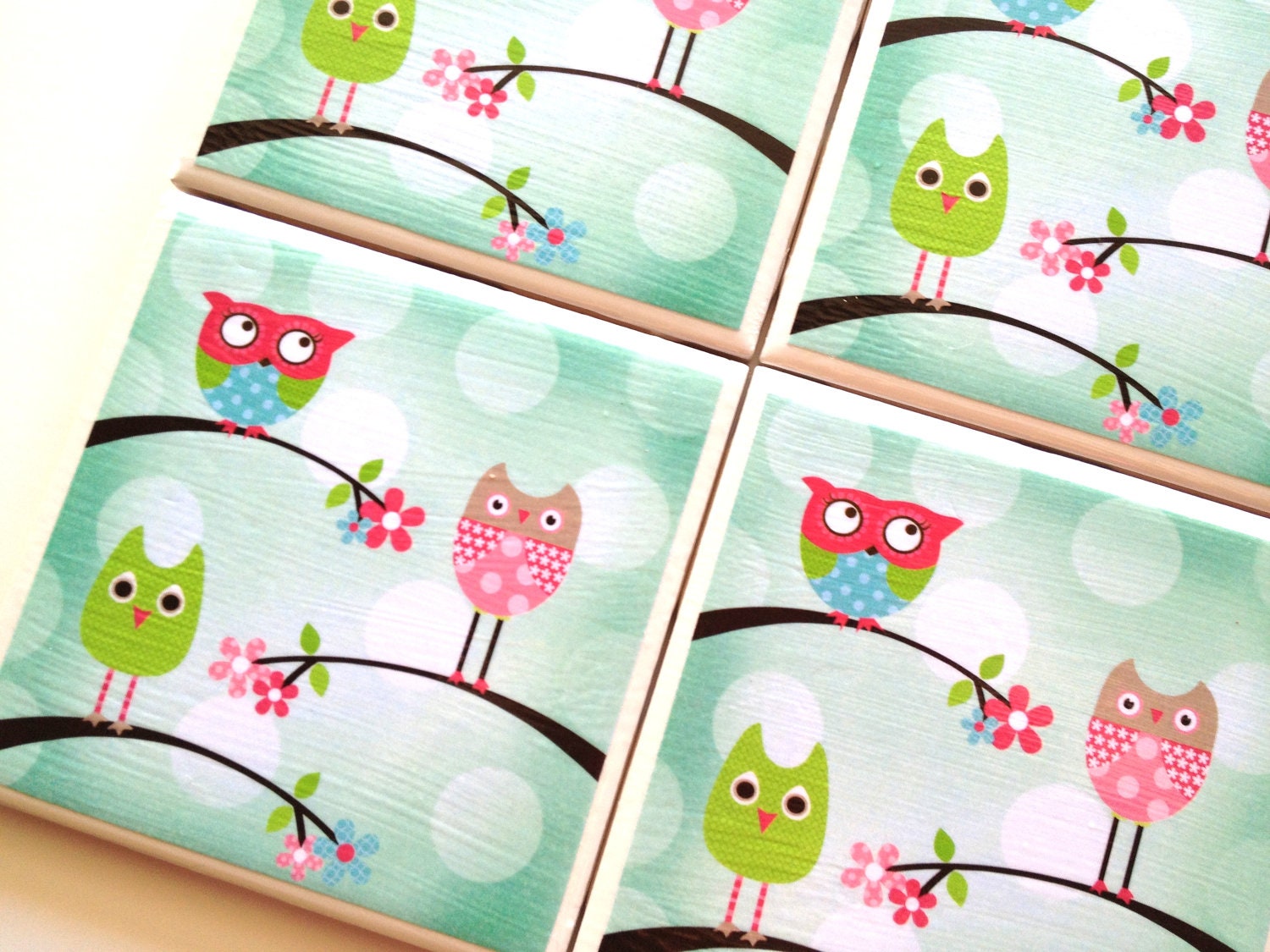 Owl Coasters, Cartoon Owl, Owl Illustration, Ceramic Tile Coasters, Owl Images, Beverage Coaster