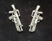M-16, AR-15, M-4 Assault Rifle, Gun earrings, charms