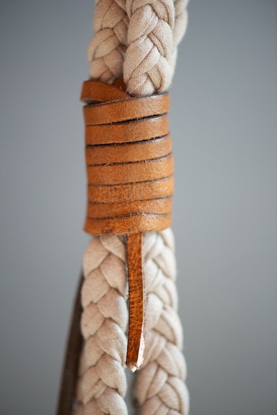 Fabric yarn necklace loop braided