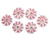 Pack of 6 die cut flowers, card toppers, embellishments.
