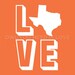 8x10 Texas Love Wall Art Print