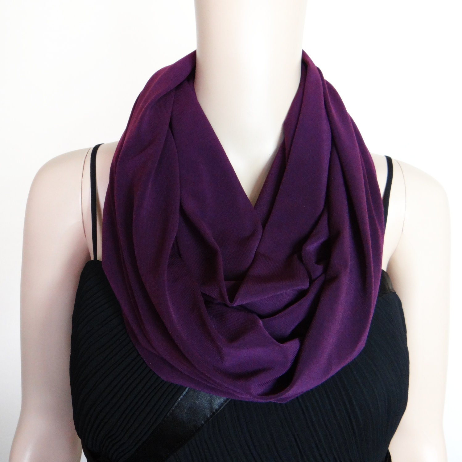 Cute Purple Scarf.Circle Scarf.Loop Scarf
