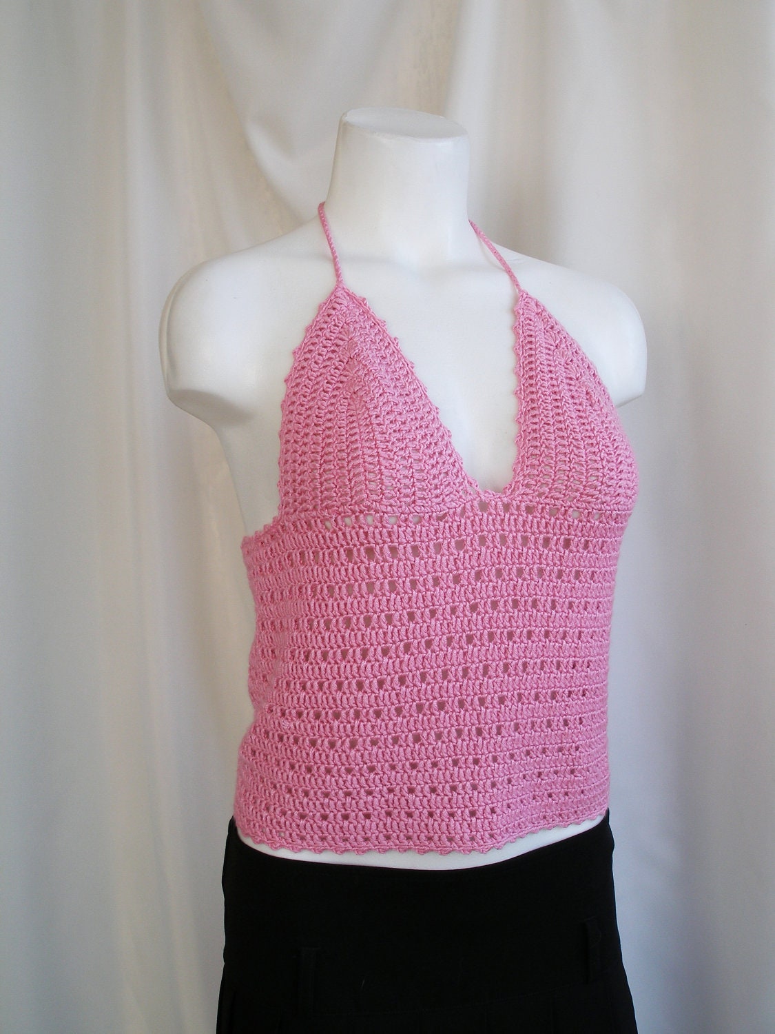 Vintage Sexy Crochet Bustier/Halter, size S-M