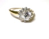 14k Gold Cubic Zirconia Ring - Size 7
