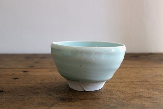 Rice Bowl. Porcelain with celadon glaze.