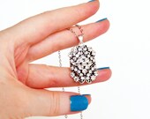 art deco clear crystal swarovski rhinestone tibetan silver plated necklace wedding jewelry bridal jewelry bridesmaids jewelry