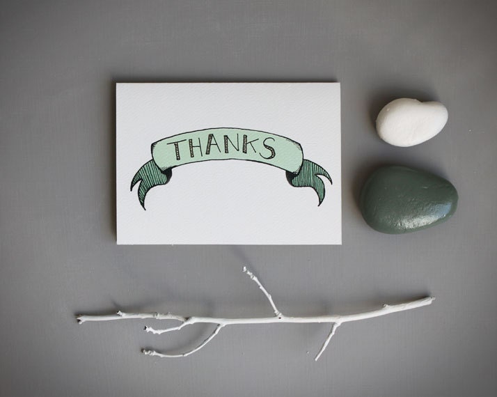 Wedding stationery Thank you card. 50 note cards . modern notecard. custom color . banner . personalized wedding stationery .