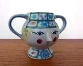 Fitz and Floyd Sugar Bowl in the Manner of Bjorn Wiinblad