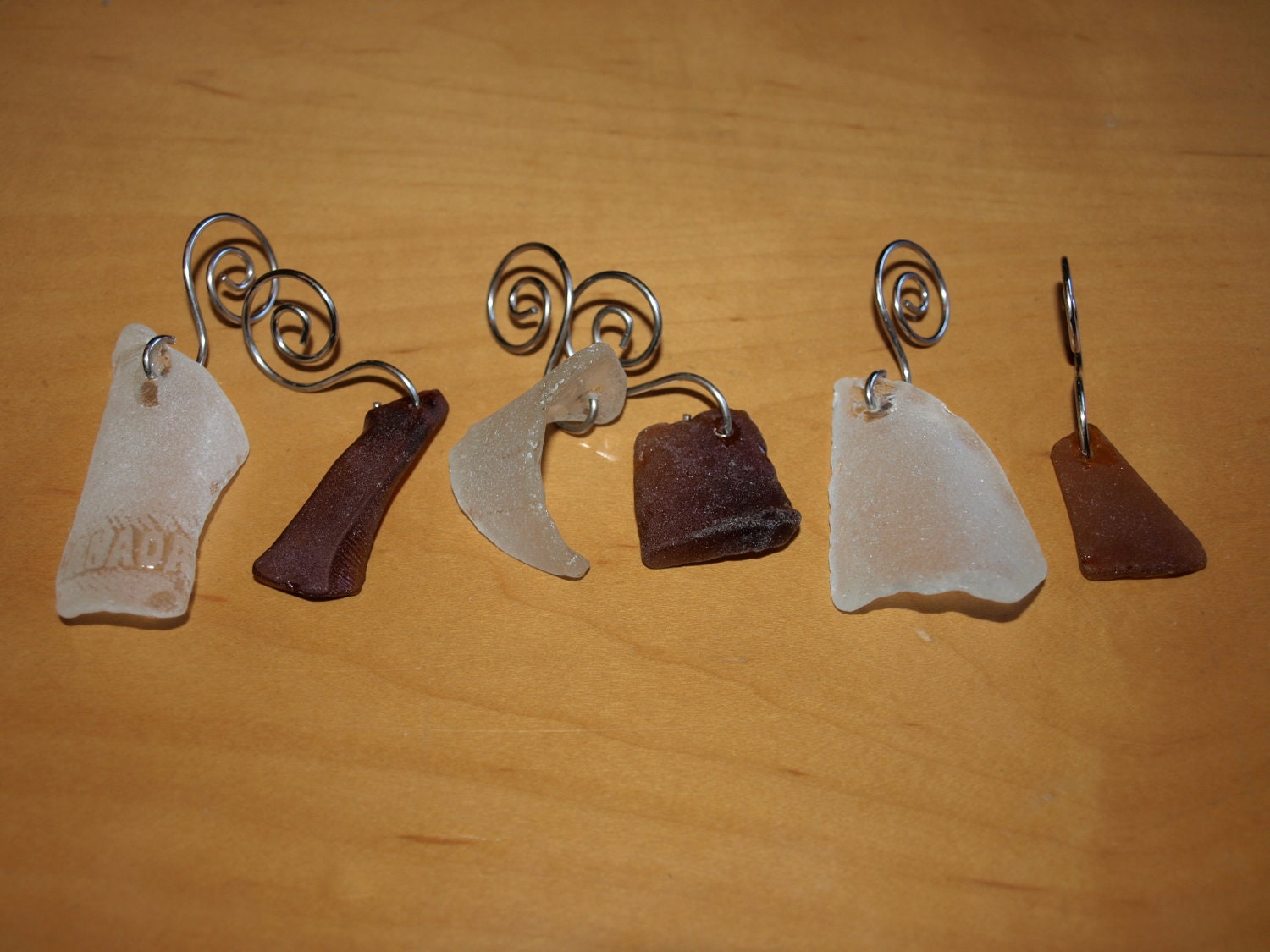 Set of 6 Sea Glass Ornaments (FREE SHIPPING)