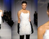 Irina Shabayeva white feather cocktail dress.