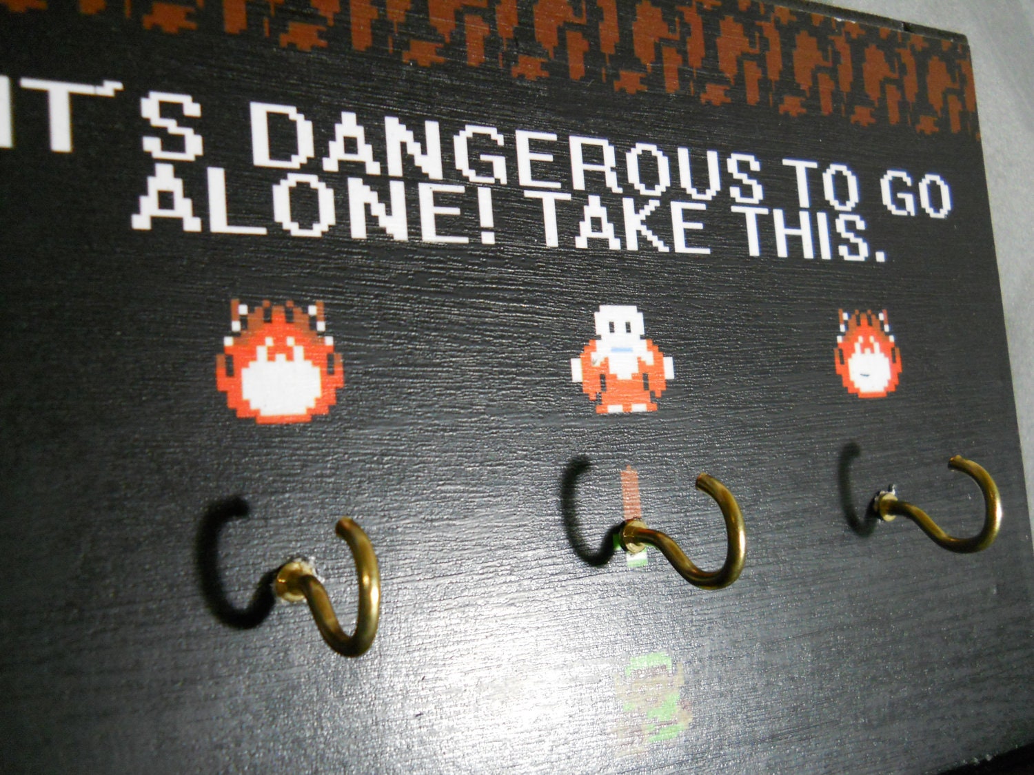 3 Hook Legend of Zelda Inspired Key Hanger