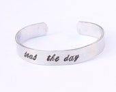 Seas the Day Nautical Bracelet Hand Stamped Metal Bracelet, Beach Bracelet, Inspirational Quote