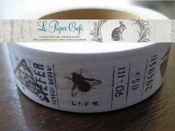 VINTAGE ADMISSION TICKET Washi Tape - Pattern Decorative Masking Tape - 15mm x 10m