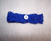 Royal Blue Crocheted Granny Square Bracelet