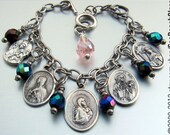 Catholic Jewelry. Saint Rita. St. Rita Charm Bracelet. Patron Saint of Mothers. St Monica. St Rita. St. Anne. Madonna. Our Lady.