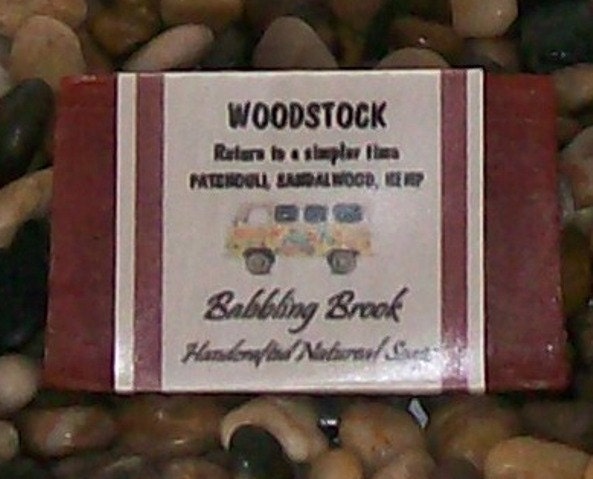 Woodstock with Patchouli, Sandalwood and Hemp Oil,  handmade natural soap