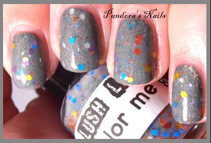 Color Me Gray:  Custom-Blended Glitter Nail Polish / Lacquer