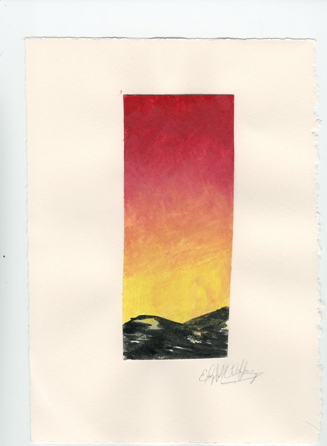 firey sunset painting