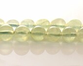 8mm Phrenite Beads Smooth Round AAA Quality Gemstone For Handmade Jewelry Design Light Green Half Strand 8"