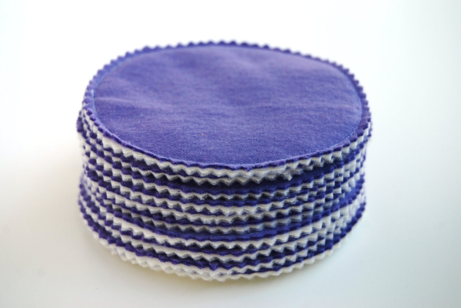 Purple cloth pads for breastfeeding washable and eco friendly