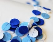 Felt garland banner for boys room - Navy blue , sky blue , white - inspired bakers twine