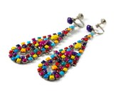 Vintage Hand Painted Earrings