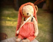 PDF Epattern for 9 inch Handmade Artist Teddy Bear in Bunny's pants and cap by Sasha Pokrass