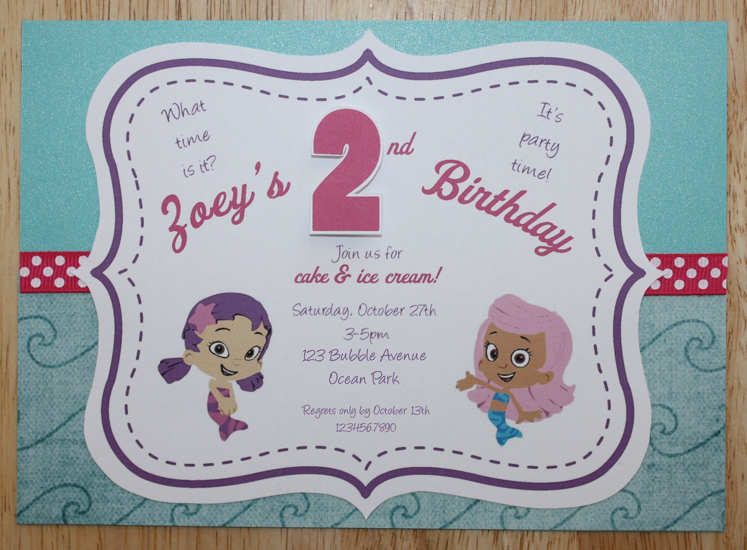 Bubble Guppies Hand-Crafted Invitation