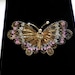 Vintage Silver Filigree Butterfly Brooch Pin marked 900