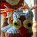 Baby owl booties - baby boy booties - perfect baby gift SO cute - available in any size preemie through 18 months-Baby Blue and Brown