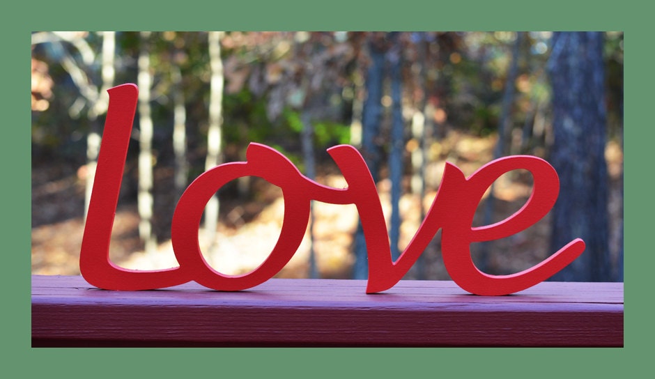 Love Sign, DIY wedding decoration, Wall hanging, cottage, wooden letters, home decor, wood sign, Housewares, Wall Decor