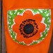Vintage Mid Century Orange Pinafore Apron